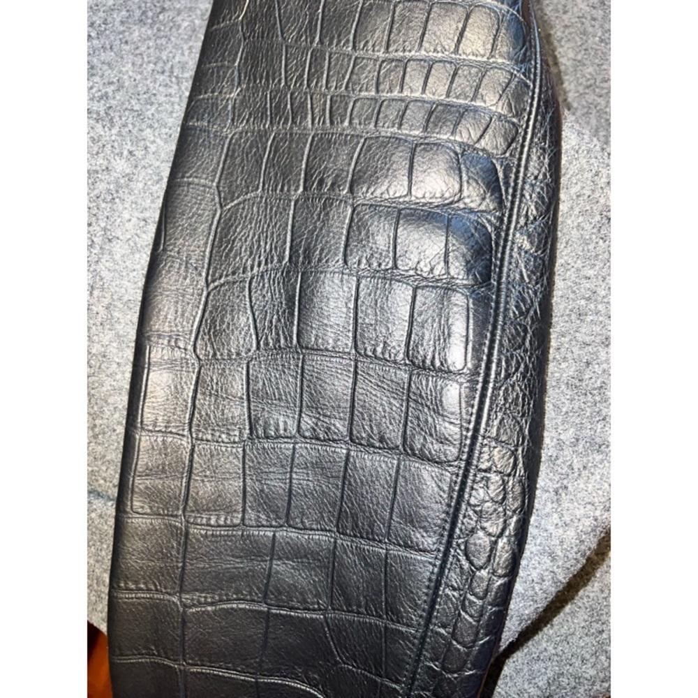Alexander Wang 'Anthracite' Wool Blend with Croc Sleeves Grey Coat - Picture 7 of 9